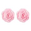 E11632 Moda transfronteiriça Macaron Color Rose Brincos Retro Elegante Doce Camélia Tecido Brincos