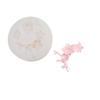 Molde redondo de yeso para etiquetas, para hacer tú mismo, con pegamento para goteo, para hornear pasteles, molde de silicona con diseño de flor de durazno