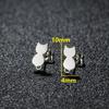Brincos de Aço Inoxidável Dourado com Design de Peixe Dourado e Pássaro para Meninas Europeias e Americanas Brincos de Caveira Fantasma Halloween Atacado