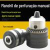Furadeira manual elétrica mandril de furadeira chave de mandril chave de mandril furadeira manual chave de furadeira de bancada chave elétrica mandril autotravante 1,5-13mm