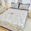 Capa de Cama de Algodão Classe A Conjunto de Três Peças Quatro Estações Simples Algodão Espessado Renda Lençol de Cama Tatami Capa de Cama de Algodão Ins