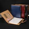 Caderno de negócios clássico de couro sintético A5 32K Conjunto de bloco de notas de folhas soltas Livro de atas de reunião com logotipo impresso