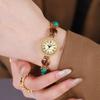 Goldie Medio Lujo Ligero Antiguo Alto Sentido Reloj Pulsera Colorido Nicho Alto Sentido Cadena de Piedra Ojo de Gato Reloj de Cuarzo