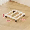 Caja de Almacenamiento Base con Ruedas con Frenos Rodillos Estante de Pie Móvil Organizador Base Soporte Soporte para Ruedas