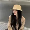 Gorro de Punto Cálido de Color Sólido Simple Japonés para Mujer Invierno Nuevo Versátil Casual Sombrero de Pescador Elegante Temperamento Moderno