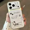 Funda de teléfono linda de caricatura de dachshund a rayas marrones para Apple 17 Pro Max, Huawei, Xiaomi, Vivo con ventana de visualización grande
