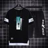 Conjunto deportivo de verano para hombre, camiseta de manga corta para adolescentes, estudiantes de secundaria, moda masculina, conjunto atractivo