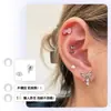 Novo Produto de Primavera Unha de Osso de Orelha com Laço Aço Titânio Unha de Orelha Rosa Zircônio Unha Cochlear Versátil para Mulheres