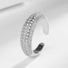 Anillo de Circonita Chapado en Plata S925 de Venta Caliente Japonés y Coreano Anillo de Diseño Nicho Femenino Anillo de Moda que Combina con Todo Elegante de Alta Gama Anillo para Dedo de Comida