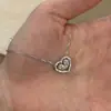 Collar Dinámico de Doble Corazón en Plata de Ley S925 para Mujer, Estilo Vintage Simple y de Moda, Artesanía Exquisita, Cadena para Clavícula Versátil con Forma de Corazón
