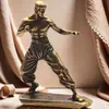 Figurillas Modernas de Cobre Puro para Artes Marciales, Estatuas de Bronce de Superestrellas del Kung Fu, Decoración para el Hogar, Decoraciones de Té Creativas Personalizadas, Adornos para el Salón de Artes Marciales