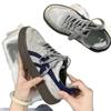Sapatos de Treino Moral de Sola Grossa Pretos para Mulheres Ins Trendy Primavera e Outono Versátil Sapatos Esportivos e Casuais Tênis Retrô Sapatos Pretos Pequenos