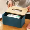 Caja de Pañuelos con Tapa de Madera para Hogar, Escritorio, Rectangular, Hotel, Mesa de Café, Mesa de Comedor, Caja de Papel, Impresión de Logo