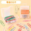 Papelería de Oficina Clips para Papel Grandes de 50 mm, Marcadores de Libro, Suministros de Caja de Almacenamiento para Clips de Papel, Clips de Papel de Colores en una Caja