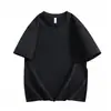 Camiseta blanca de algodón de manga corta, corte holgado, cuello redondo, top básico liso de verano, talla grande, corte holgado