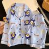 2025 Pijamas Nuevos para Niños Primavera y Otoño Niñas Algodón Nube Mangas Largas Ropa de Casa para Niñas Medianas y Grandes Otoño Princesa