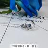 Plata de ley s925 micro-engastada circonita doble anillo Collar círculo nos amamos Wu Xin con explosiones una generación de cabello
