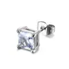 Brincos de Zircônia Redondos e Quadrados, Presilhas de Orelha de Aço Inoxidável Sem Furo, Ear Cuffs, Presilhas de Cartilagem, Joias para Piercing Atacado