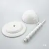 Suporte ajustável para peruca Suporte para cabelo Suporte de apoio para peruca Suporte de tecido branco para peruca