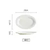 Plato ovalado de cerámica blanca para cocinar pescado al vapor 10/12/14/16 pulgadas, plato extra grande para mariscos, plato de servir, plato para rollos de fideos de arroz, fábrica de platos para pescado