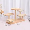 Área de Arte del Té para Jardín de Infantes Creación Ambiental Estante de Almacenamiento de Tejido de Bambú Estilo Chino Nuevo Área de Juego de Roles del Salón Área de Artes y Manualidades Creativas Estante de Exhibición
