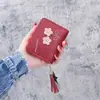 Billetera Corta Nueva 2026 para Estudiantes Mujeres, Monedero con Cremallera, Lindo Monedero Mini Fresco Estilo Coreano Floral