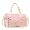 Bolsa de equipaje de moda estilo K para estudiante, bandolera de ocio al aire libre para mujer, bolsa de viaje, separación de seco y húmedo, bolsa de yoga y fitness