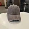 Pareja Joven Lavada Estilo Agujeros Viejos Desgastados Gorra de Béisbol Visera Solar Moda Callejera Femenina Hip Hop Adelgazante Facial Sombrero de Ala Curva Masculino
