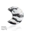 Ornamento de Lua de Cristal Natural de 30mm Decoração Criativa para Mesa de Casa Ornamento Crescente Sem Furo de Jade Ágata