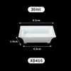 Paquete Combinado de Vajilla Blanca Desechable de PS Mini Estilo Múltiple Taza para Mousse Taza para Postre Plato para Aperitivo Bol para Postre y Plato