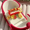 2025 Año del Serpiente en stock Cordón Dorado Rojo Pin Anti-Susto Seguridad para Bebés Broche para Mujeres Embarazadas Pin Creativo