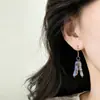 Pendientes Europeos y Americanos de Concha de Bambú con Borlas, Pendientes de Personalidad de Nicho de Lujo Ligero, Pendientes de Estilo Minimalista de Alta Gama