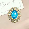 Liga Oval Full Strass Espelho Cristal Acessórios de Cabelo DIY Roupas Sapatos Roupas Bolsas Prato de Flor Fivela de Strass Materiais de Adorno de Cabeça Feitos à Mão