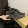 Mocasines de tacón alto con punta para mujer, para otoño e invierno, con forro de felpa, diseño retro de bosque y tacón oculto