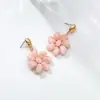 ZA Pendientes Colgantes de Flor de Resina Flor Europea Estilo Bohemio Pendiente Fuente Transfronteriza Moda Femenina Sensación de Alta Gama