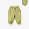 Pantalones de Bebé Jingqi Primavera y Otoño Delgados Casuales de Felpa para Niños y Niñas Ropa Exterior Infantil Pantalones de Bebé de Primavera