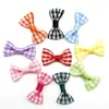 Bolsa de Material DIY Feita à Mão 3X1.5Cm Fita de Tecido Xadrez Laço para Fazer Grampos de Cabelo, Pinos de Cabelo, Argolas de Cabelo e Acessórios de Cabelo