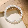 Pulsera Simple de Perla de Concha Sintética para Mujer, Versátil y Elegante, Pulsera Apilable de Lujo Ligero, Regalo para Novia