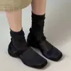 Zapatos Mary Jane Cuadrados Retro con Lazo, Correa de Satén, Zapatos de Salón Azules Individuales, Nuevos Zapatos Planos de Ballet de Suela Gruesa