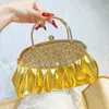 Nova Bolsa de Mão de Embreagem Noturna com Strass Retrô com Bolsa para Vestido de Noite Qipao Bolsa para Vestido Bolsa de Mão Feminina Bolsa de Mão de Senhora