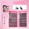 Venta Caliente Transfronteriza 120 Racimos de Pestañas Postizas Naturales Curvadas C 8-16 mm Injerto Segmentado DIY Pestañas Individuales Gruesas y Rizadas