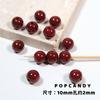Cuentas redondas de colores, accesorios de joyería DIY, cuentas sueltas hechas a mano, arcoíris, color crema, 10 mm, accesorios para pulseras y collares.