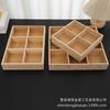 Cuatro platos de fruta Paget de palacio Caja de madera para frutos secos para sala de estar Plato para bocadillos con tapa Bandeja para recepción Plato para bocadillos para taberna