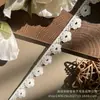 Em estoque Novo Lolita Bordado Solúvel Em Água Lace Leite Seda Único Lado Flor Onda Lace Lace Código De Barras