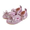 Zapatos de princesa para niñas, primavera y verano, nuevos zapatos de cristal, zapatos planos para niñas pequeñas, zapatos de cuero de moda para niños, zapatos de suela blanda.