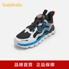 Sapatos Infantis Balabala, Tênis Esportivos Infantis, Sapatos Respiráveis de Malha para Meninos Primavera e Outono, Tênis Leves com Fivela de Botão Tendência