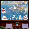 Novo Adesivo de Natal Papai Noel Branco Árvore Adesivo de Janela Boneco de Neve Floco de Neve Veado Decoração de Janela Adesivo Eletrostático Flor de Janela