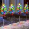 Lámpara Solar de Suelo Lámpara Árbol de Cedro Lámpara de Césped para Exteriores Paisaje Decorativo Atmósfera Navideña Lámpara LED para Jardín