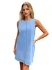 Falda de tirantes de mezclilla lavada para mujer, primavera y verano, transfronteriza europea y americana, falda midi de tirantes, vestido sexy