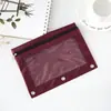 Nova bolsa de arquivo de escritório colorida B 166,67cm polegada Pano Oxford perfurada removível bolsa de papelaria 12 cores bolsa para caneta de três furos